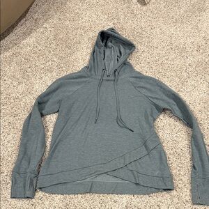 Elegant Teal Cowl Neck Sweater